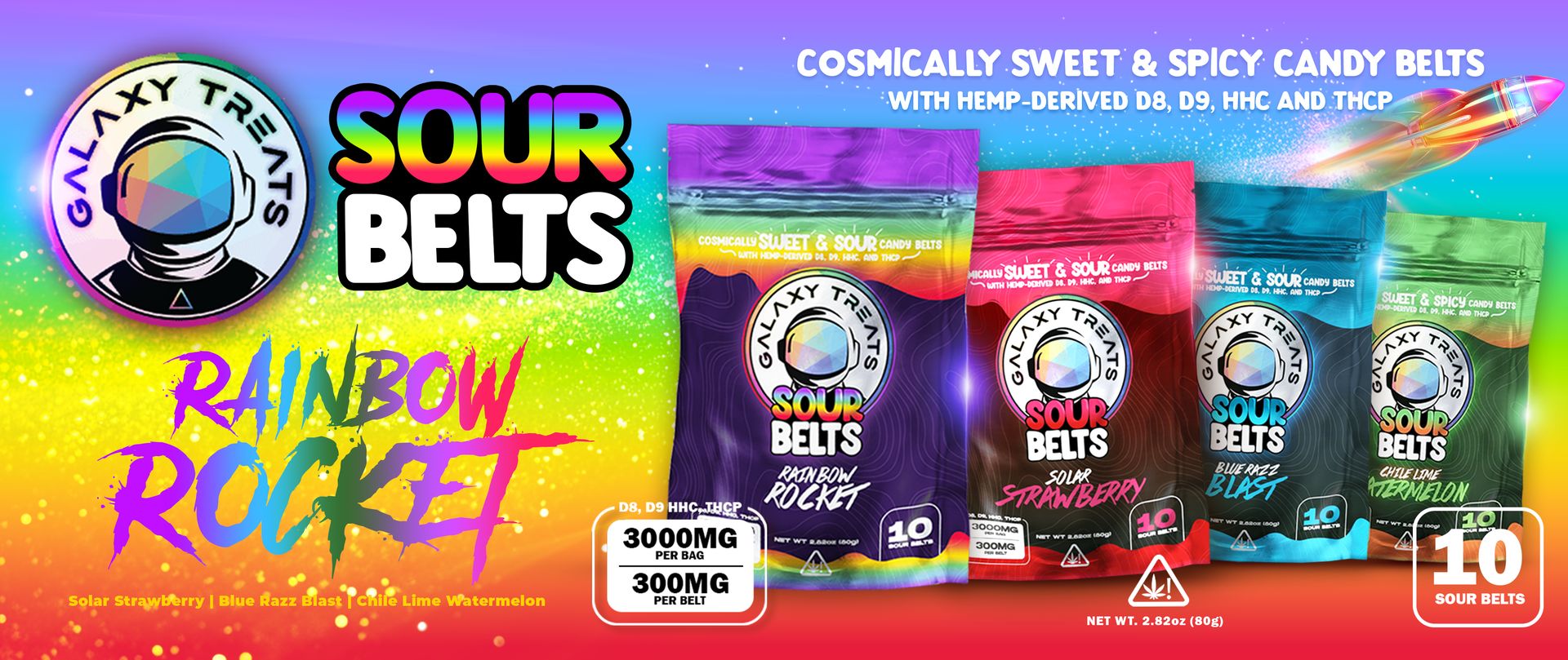 Galaxy Treats Sour Belts